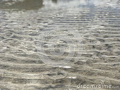 Ripples of Sand at Lowtide Stock Photo