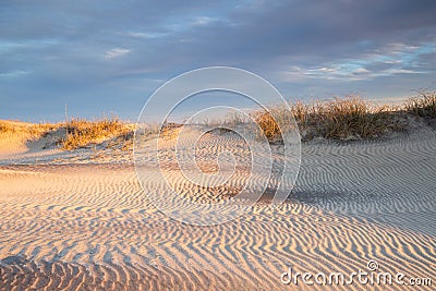 Ripples of Sand at Pea Island Outer Banks North Carolina Stock Photo