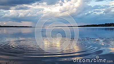 ripples in the water on a lake Stock Photo