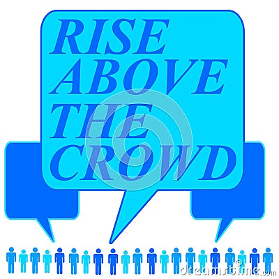 Rise above the crowd Stock Photo