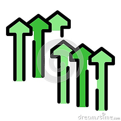 Rise business trend icon vector flat Stock Photo