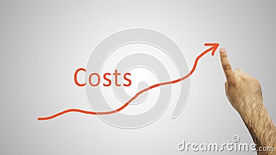 The rise of costs Stock Photo