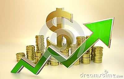 Rise of the dollar Stock Photo