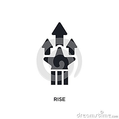 rise isolated icon. simple element illustration from success concept icons. rise editable logo sign symbol design on white Vector Illustration