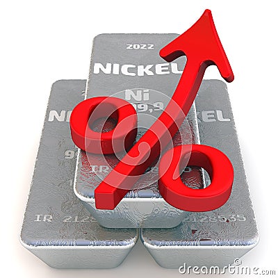 The rise in the value of nickel Cartoon Illustration