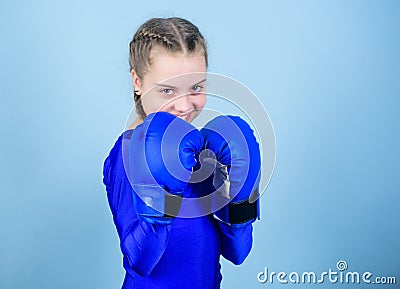 Rise of women boxers. Female boxer change attitudes within sport. Feminism concept. With great power comes great Stock Photo