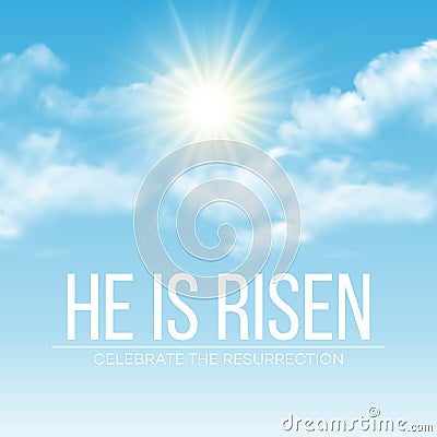 He is risen. Easter background. Vector illustration Vector Illustration