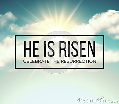He is risen. Easter background. Vector illustration Vector Illustration