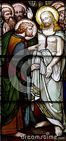 Risen Jesus with Mary Magdalene Stock Photo