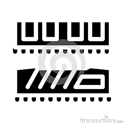 riser memory cards icon vector glyph illustration Vector Illustration