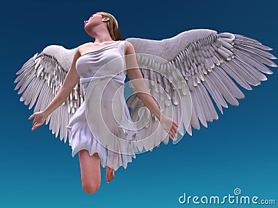Rising angel Stock Photo