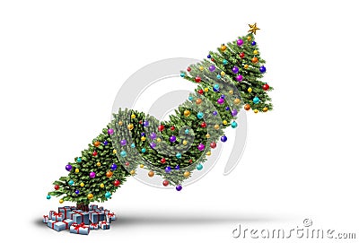 Rising Christmas Holiday Prices Stock Photo