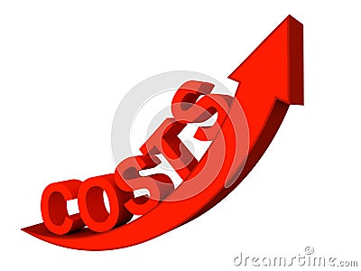 Rising costs Stock Photo