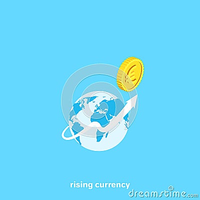 rising currency Vector Illustration