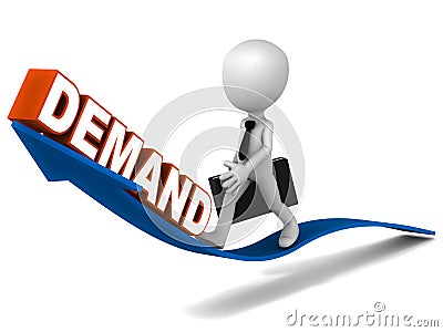 Rising demand Stock Photo