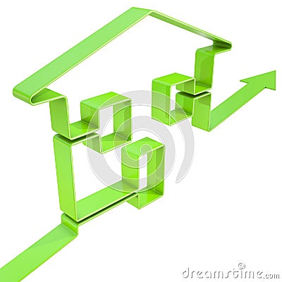 Rising home values Stock Photo