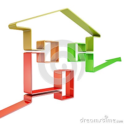 Rising home values Stock Photo