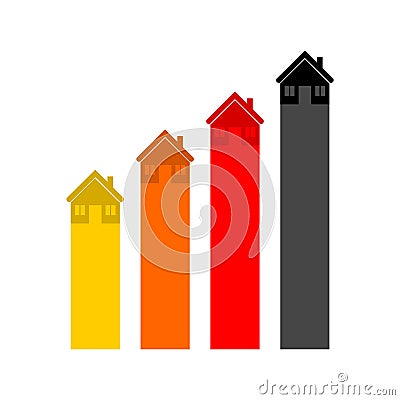 Rising housing market, House Price Growth Stock Photo