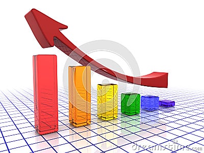 Rising profits Stock Photo