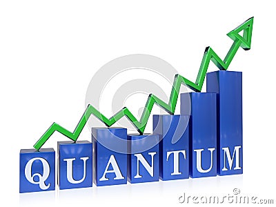 Rising quantum graph Stock Photo