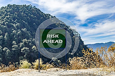 Risk ahead Stock Photo