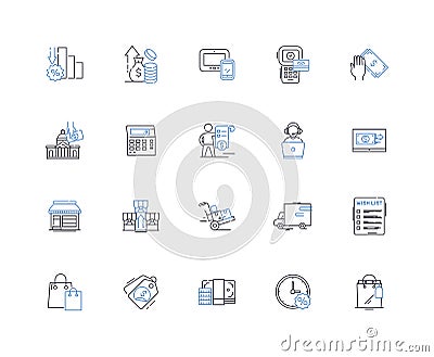 Risk analysis line icons collection. Probability, Vulnerability, Exposure, Consequence, Security, Threat, Uncertainty Vector Illustration