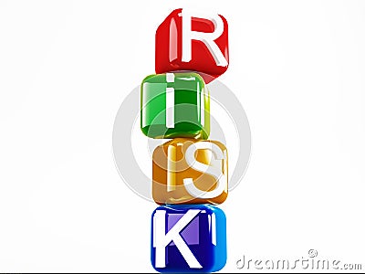 Risk Blocks Stock Photo