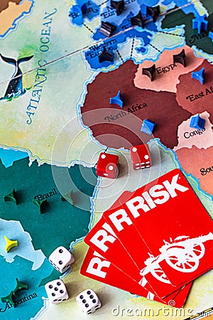 1975 - Risk board game Editorial Stock Photo