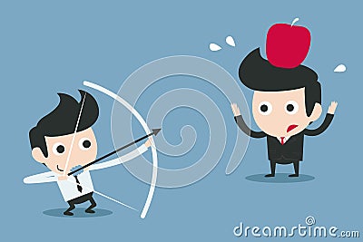 Risk, business partner concept Vector Illustration