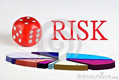 Risk - a combination of probability and consequences of adverse events, financial loss of securities. The risk can be described by Stock Photo