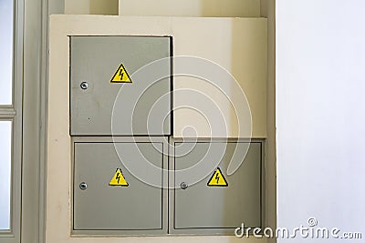 Risk of electric shock Stock Photo