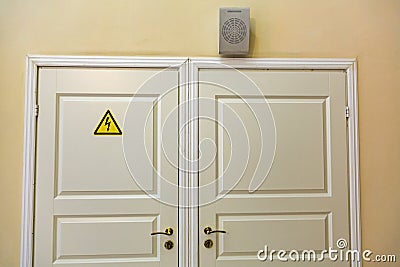 Risk of electric shock Stock Photo