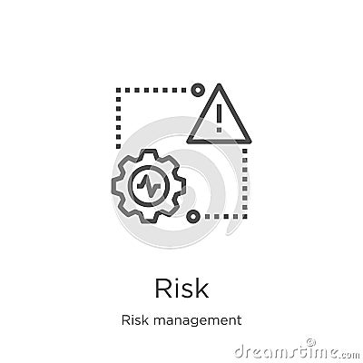 risk icon vector from risk management collection. Thin line risk outline icon vector illustration. Outline, thin line risk icon Vector Illustration