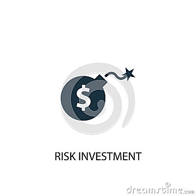 Risk investment icon. Simple element Vector Illustration