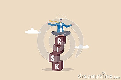 Risk management, control or assess to lose money in investing, process or preparation for safety or secure earning and loss Vector Illustration