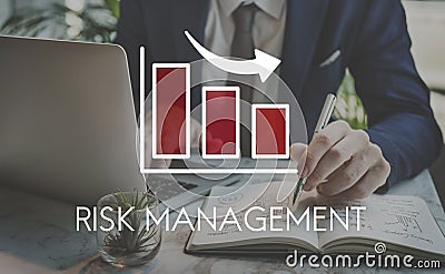 Risk Management Diagram Graph Arrow Concept Stock Photo