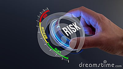 Risk management and mitigation to reduce exposure for financial investment, projects, engineering, businesses. Concept with Stock Photo