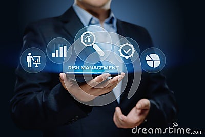 Risk Management Strategy Plan Finance Investment Internet Business Technology Concept Stock Photo