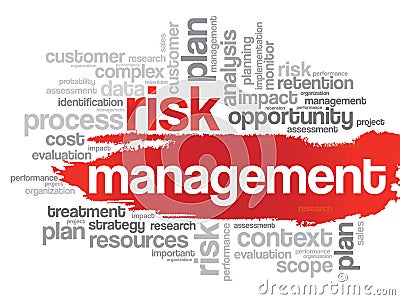 Risk Management word cloud Stock Photo