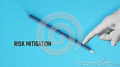 Risk mitigation is shown using the text Stock Photo