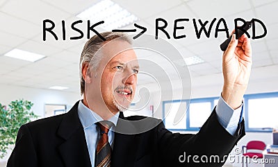 Risk and reward Stock Photo
