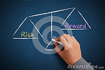 Risk and reward balance Stock Photo