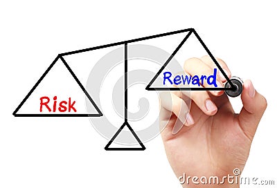 Risk and reward balance Stock Photo