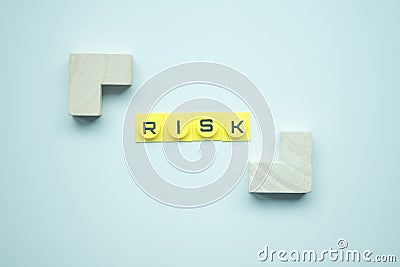 RISK word in parentheses symbols Stock Photo