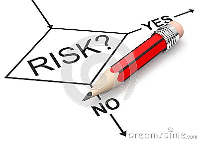 Risk? yes or no Stock Photo