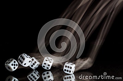 Risking All on a Roll of the Dice Stock Photo