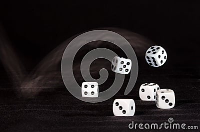 Risking All on a Roll of the Dice Stock Photo