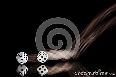 Risking All on a Roll of the Dice Stock Photo