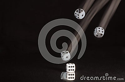 Risking All on a Roll of the Dice Stock Photo