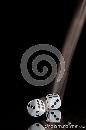 Risking All on a Roll of the Dice Stock Photo